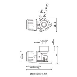 Flomasta  MDPE Wall-Plate Elbow 20mm x 1/2"