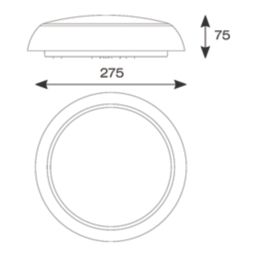 Ansell Disco Slim Indoor & Outdoor Round LED Wall/Ceiling Light White 8W 575-643lm