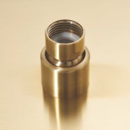 Highlife Bathrooms  Swivel & Tilt Square Rainfall Shower Head Brushed Brass 200mm