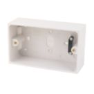 Essentials  2-Gang Surface Pattress  Back Box 47mm