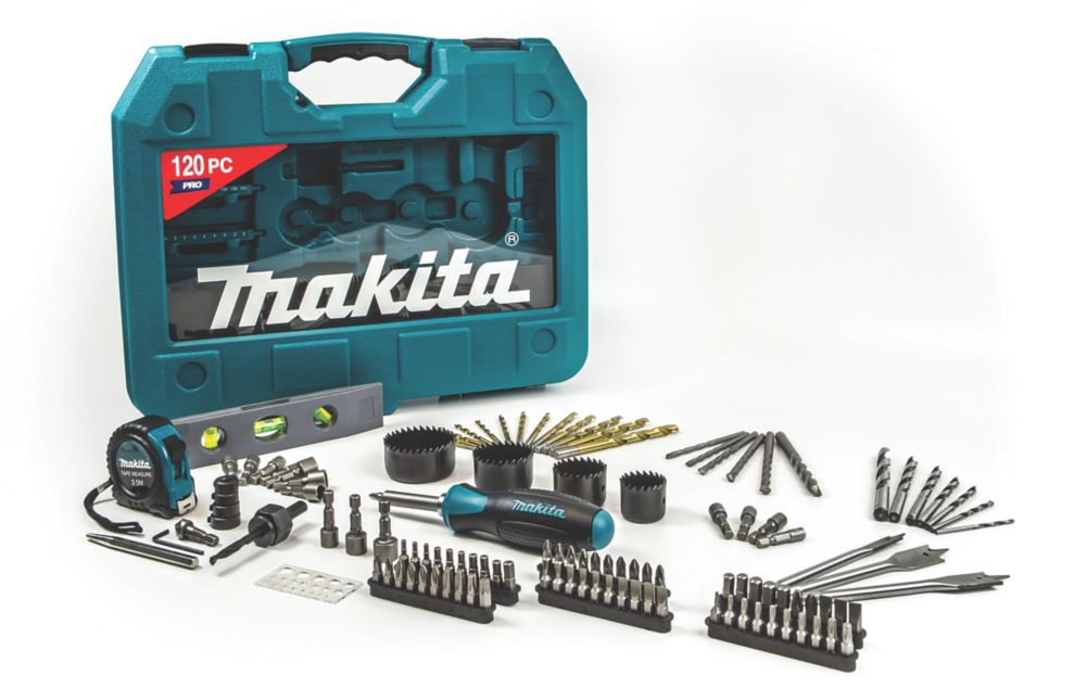 Makita Hex Shank Power Tool Accessory Set 120 Pieces Screwfix