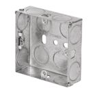 Tower  1-Gang Galvanised Steel  Knockout Back Box 25mm