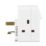 Masterplug 13A Fused 3-Way Multi Socket Adaptor + 2.1A 2-Outlet Type A & C USB Charger White