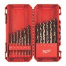Milwaukee Red Cobalt Straight Shank Metal HSS Drill Bits 19 Piece Set