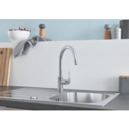 Grohe K200 1 Bowl Stainless Steel Sink Chrome 860mm x 500mm