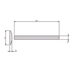 ETAL Enzo Radiator Pipe Covers and Collars Set  White 16mm x 200mm 4 Pieces