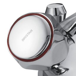 Bristan Club Chrome-Plated 110mm Cloakroom Cross Head Mono Basin Mixer Tap  With Pop-Up Waste