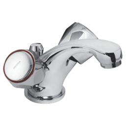 Bristan Club Chrome-Plated 110mm Cloakroom Cross Head Mono Basin Mixer Tap  With Pop-Up Waste