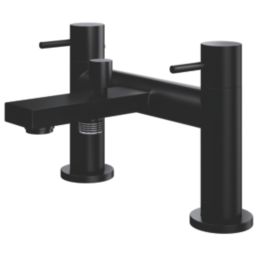ETAL Blake Matt Black 145mm Deck Mounted Dual Control Manual Shower Mixer Tap