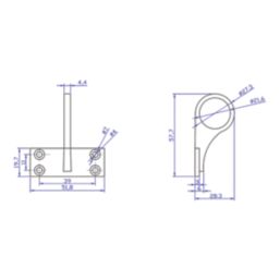 Smith & Locke Sash Window Handle Satin Chrome 52mm x 55mm