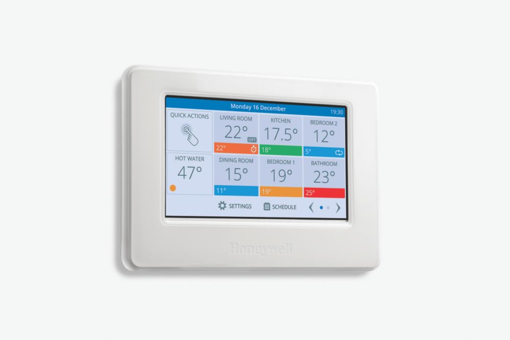 Honeywell Home Evohome Wireless Heating u0026 Hot Water Wi-Fi Connected  Thermostat Pack White - Screwfix