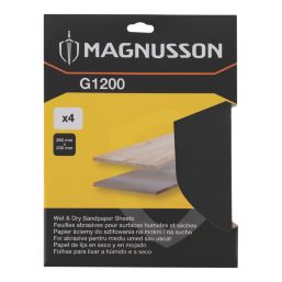 Magnusson  1200 Grit Multi-Material Hand Sanding Sheet 280mm x 230mm 4 Pack