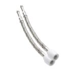 Hep2O Push-Fit Keyless Flexi Tap Connector 15mm x M10 x 300mm 2 Pack