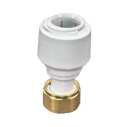 FloPlast FloFit+ Plastic Push-Fit Straight Tap Connector 22mm x 3/4"