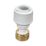 FloPlast FloFit+ Plastic Push-Fit Straight Tap Connector 22mm x 3/4"