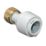 FloPlast FloFit+ Plastic Push-Fit Straight Tap Connector 22mm x 3/4"