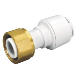 FloPlast FloFit+ Plastic Push-Fit Straight Tap Connector 22mm x 3/4"