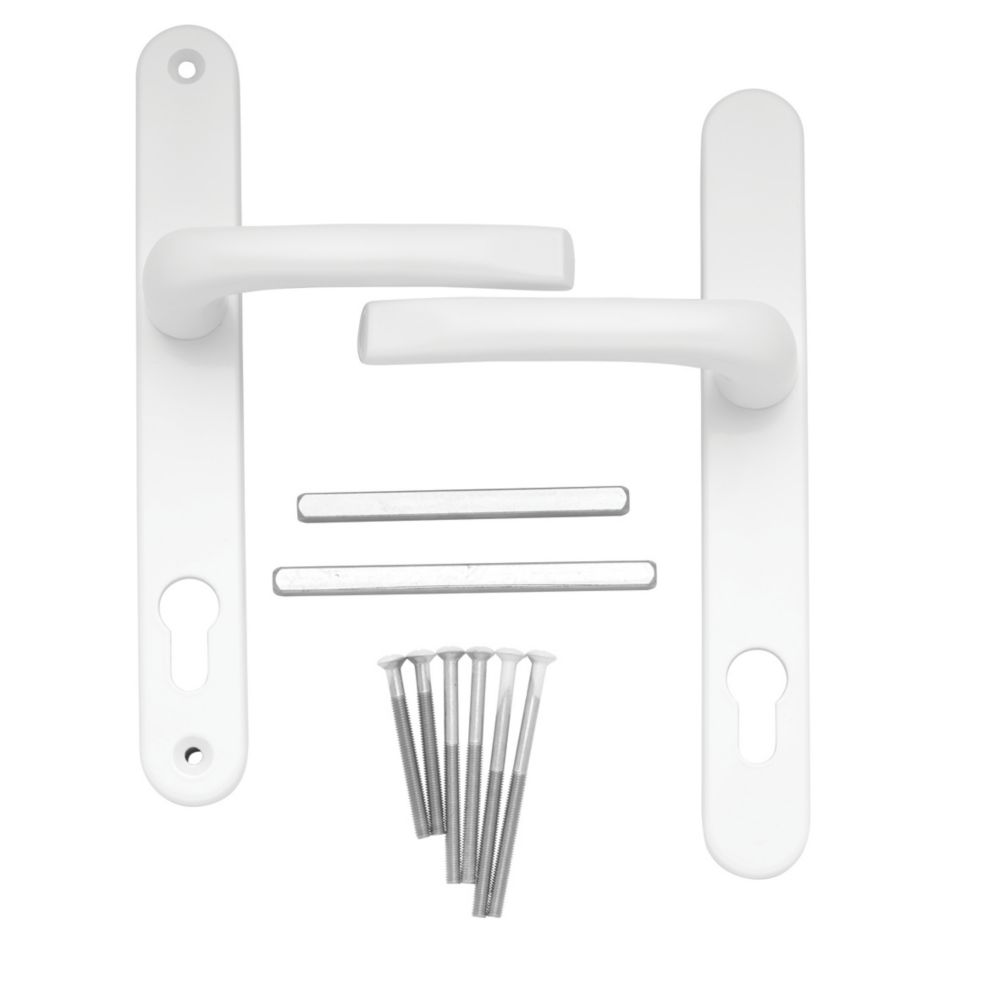 Mila ProLinea Type B Lever Door Handles Pair White - Screwfix