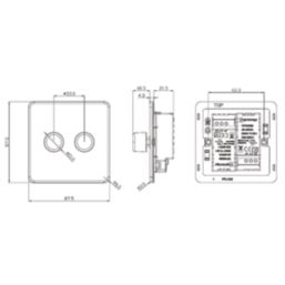 Knightsbridge  2-Gang 2-Way LED Intelligent Dimmer Switch  Matt Black