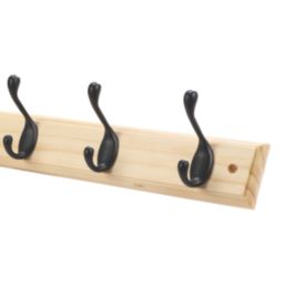Essentials 6-Hook Rail Pine 685mm x 95mm