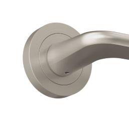 Cooke & Lewis Izenah Lever on Rose Door Handles Pair Satin Nickel