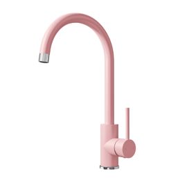 ETAL Sorrento Single Lever Kitchen Mixer Tap Matt Pink