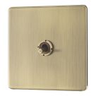 LAP  20A 16AX 1-Gang 2-Way Switch  Antique Brass with Colour-Matched Inserts