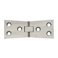 Satin Chrome Counter Flap Hinges 38 x 102mm 2 Pack