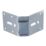 Essentials Angle Bracket Silver 100mm x 100mm x 55mm