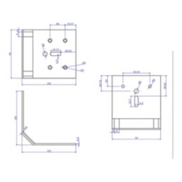Essentials Angle Bracket Silver 100mm x 100mm x 55mm