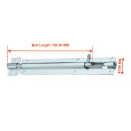 Smith & Locke Adjustable Barrel Gate Bolt Silver 250mm