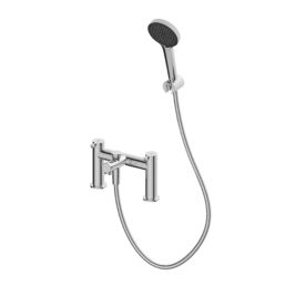 Swirl Bonda Chrome  192mm Deck Mounted Dual Control Manual Shower Mixer Tap