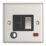 Contactum iConic 13A Switched Fused Spur & Flex Outlet with Neon Brushed Steel with Black Inserts