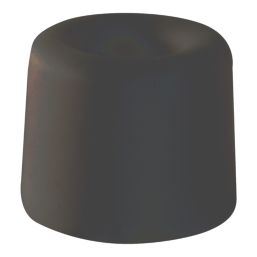 Smith & Locke Cylindrical Rubber Door Stop 30 x 24mm Black 10 Pack