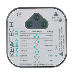 Kewtech Kewcheck 103 13A Socket Tester 230V AC