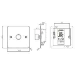 Knightsbridge  1-Gang 2-Way LED Intelligent Dimmer Switch  Brushed Brass