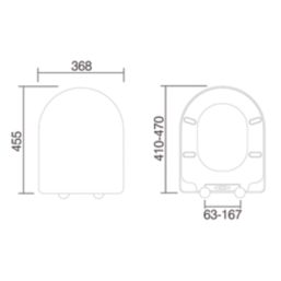 Digit Soft-Close with Quick-Release Toilet Seat Thermoset Plastic White