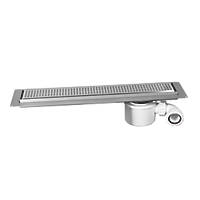 McAlpine CD600-SQ Channel Drain With Grid Brushed Stainless Steel 610 x 150mm