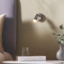 Brilliant Loona LED 1-Light Wall Light Satin Chrome 3W 240lm