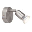 Brilliant Loona LED 1-Light Wall Light Satin Chrome 3W 240lm