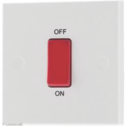 British General 900 Series 45A 1-Gang DP Cooker Switch White
