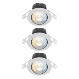Calex SMD 220-240V 2700-6500K Adjustable Tilting Head  LED Smart Downlights White 4.9W 345lm 3 Pack