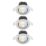 Calex SMD 220-240V 2700-6500K Adjustable Tilting Head  LED Smart Downlights White 4.9W 345lm 3 Pack