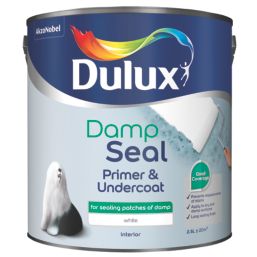 Dulux  2.5Ltr White Smooth Stain Block  Paint