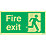Nite-Glo  Photoluminescent 'Fire Exit' Running Man Right Sign 150mm x 300mm