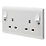 Crabtree Instinct 13A 2-Gang DP Switched Socket White