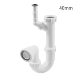 Flomasta Telescopic P Trap White 40mm
