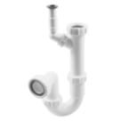 Flomasta Telescopic P Trap White 40mm