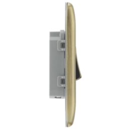 British General Nexus Metal 20A 16AX 1-Gang 2-Way Light Switch  Antique Brass