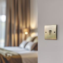 British General Nexus Metal 20A 16AX 1-Gang 2-Way Light Switch  Antique Brass
